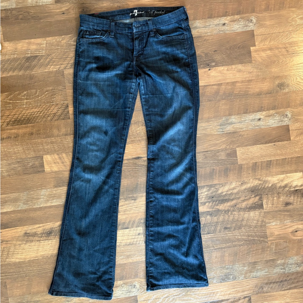 7 For All Mankind Dark Blue Flare Jeans